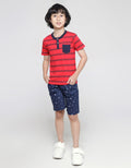 Little M Short Sleeve T-Shirt Stripe Henley