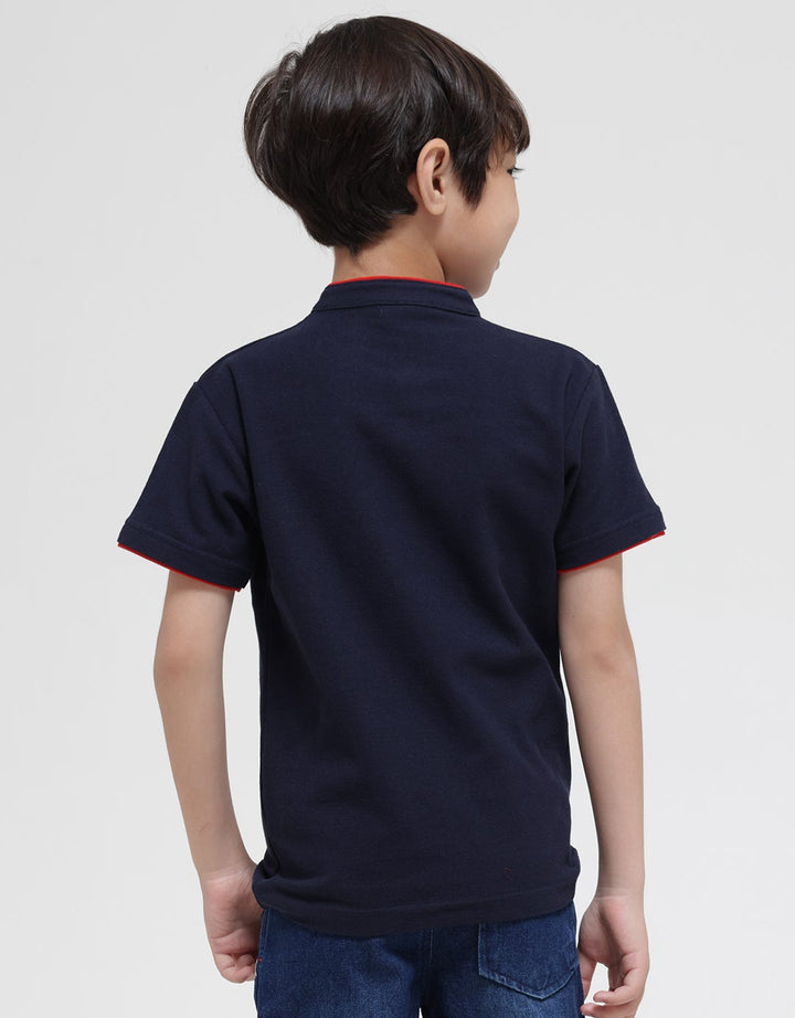 Little M Short Sleeve T-Shirt Henley Lacoste