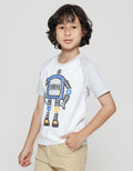 Little M Short Sleeve T-Shirt Raglan Robot Flip