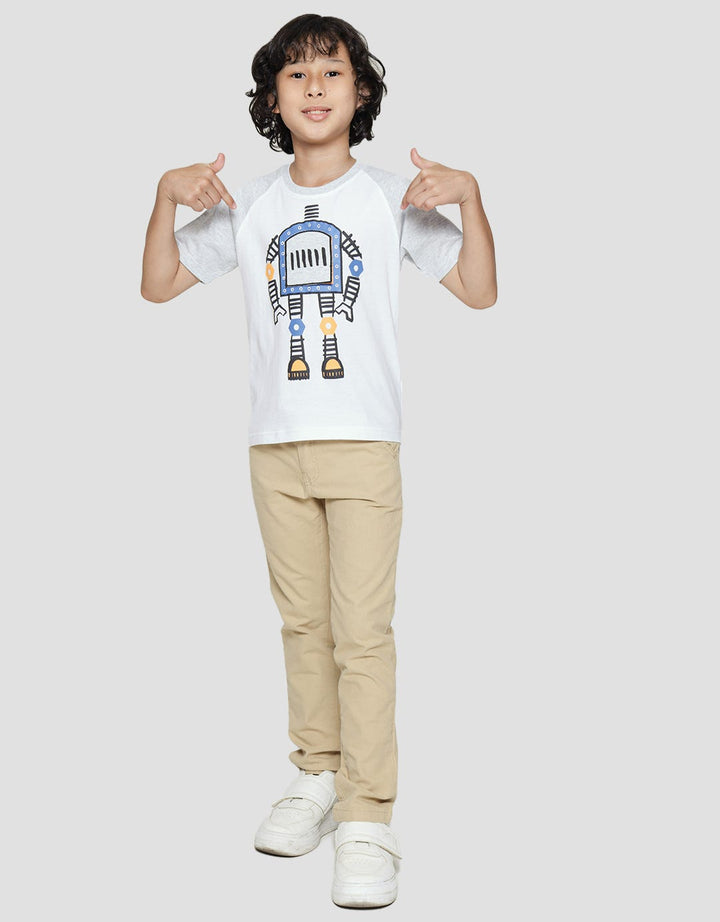 Little M Short Sleeve T-Shirt Raglan Robot Flip