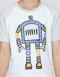 Little M Short Sleeve T-Shirt Raglan Robot Flip