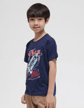 Little M Short Sleeve T-Shirt Galaxy Roket Glow In The Dark