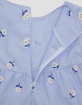 Pipiniko Short Sleeve Midi Dress Stripes Print Flower