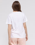 Details Short Sleeve T-Shirt Regular Tee Flower Block Print