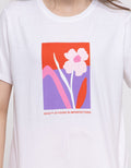 Details Short Sleeve T-Shirt Regular Tee Flower Block Print