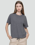 Details Front String Women's Plain T-shirt