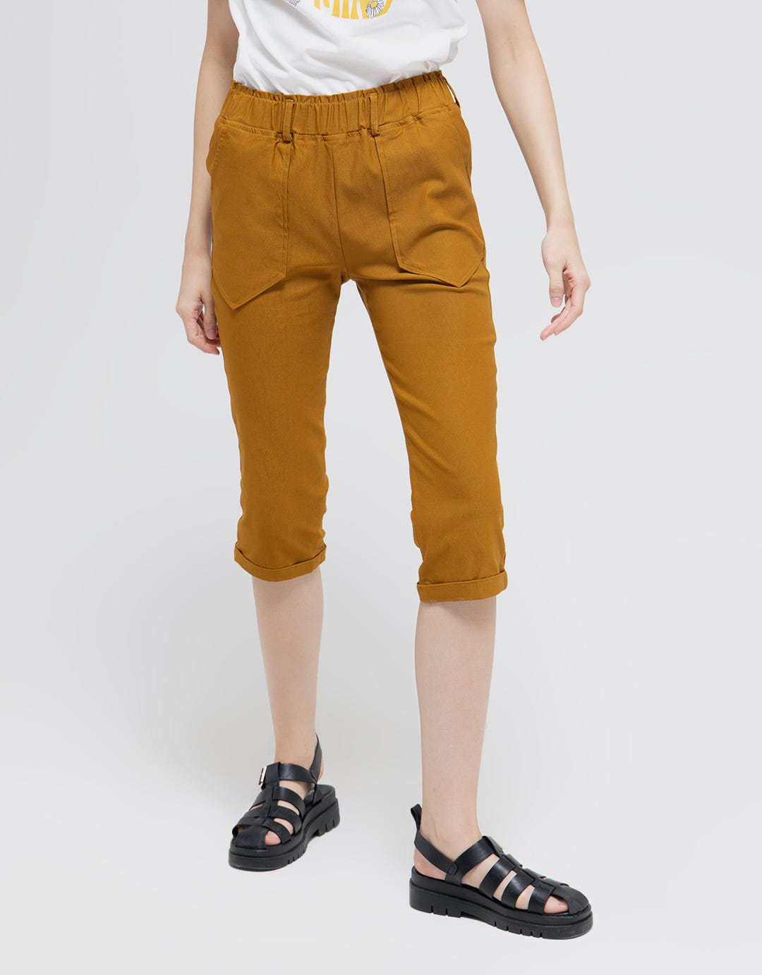 Details Long Pants Tapered Stretch With V Pocket