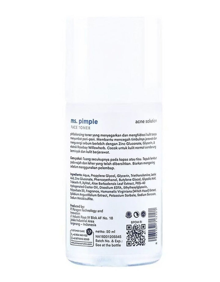 Emina Ms. Pimple Acne Solution Toner with Zinc Gluconate - 50ml