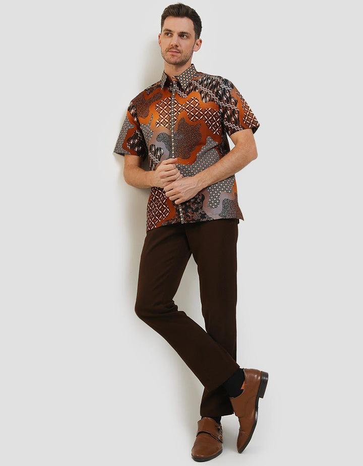 Arjuna Weda Sekar Jagad Pelangi Hem Batik Pria