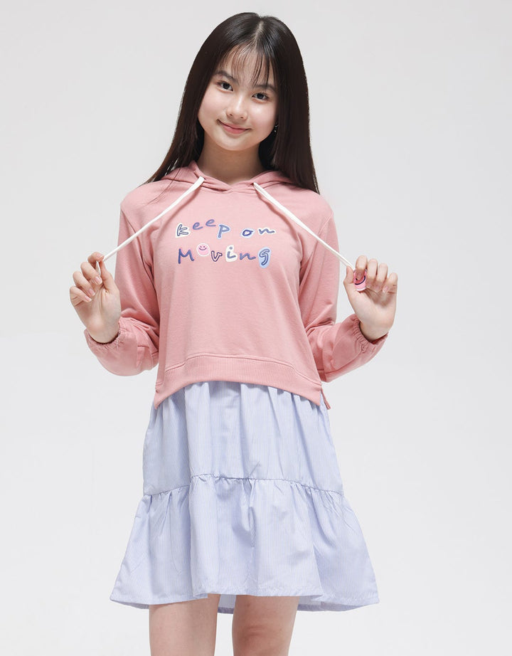 Nevada Midi Dress Hoodie With Embro Girls