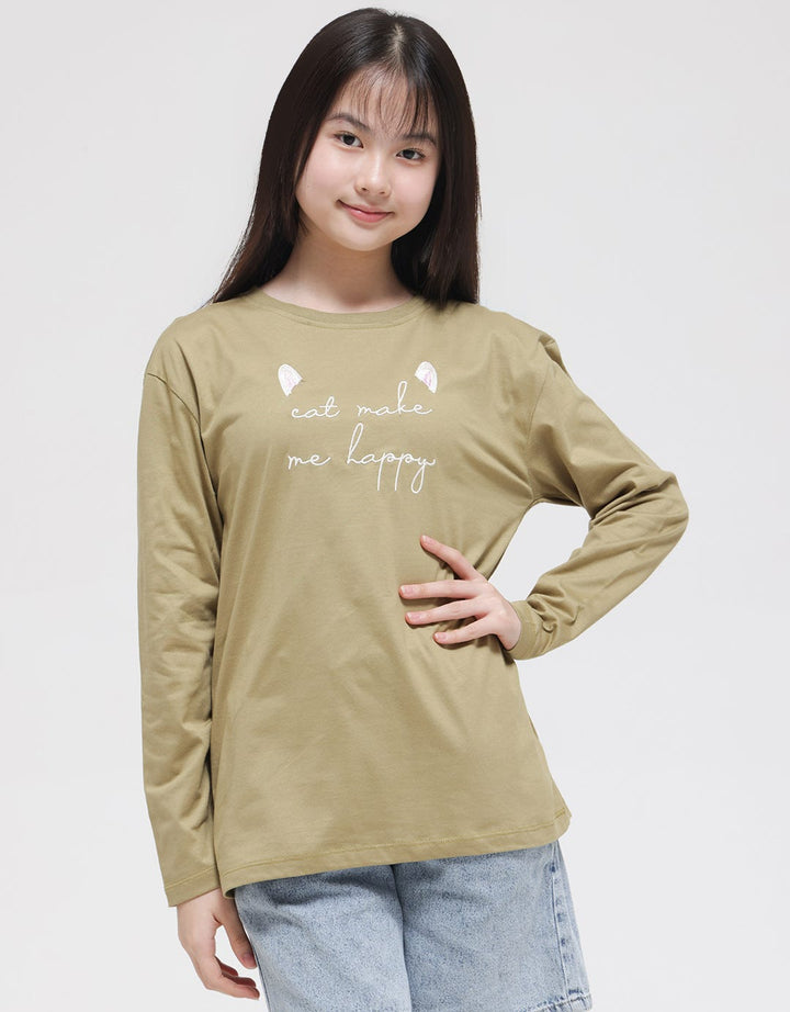 Nevada Long Sleeve T-Shirt With Embroidered Wording