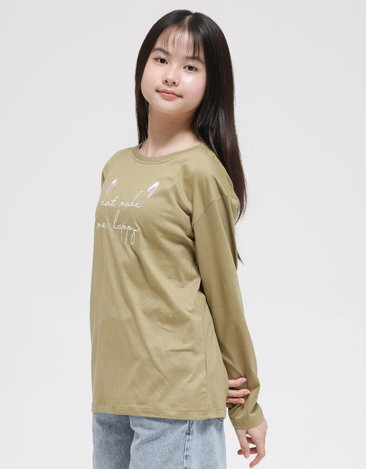 Nevada Long Sleeve T-Shirt With Embroidered Wording