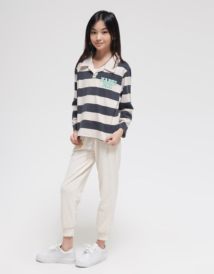 Nevada Jogger Knit With Chenille Flowers