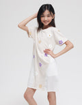 Nevada Chenille Flowers Midi Dress for Girls