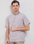 Al Mustika Baju Koko Wolsten Pink Short