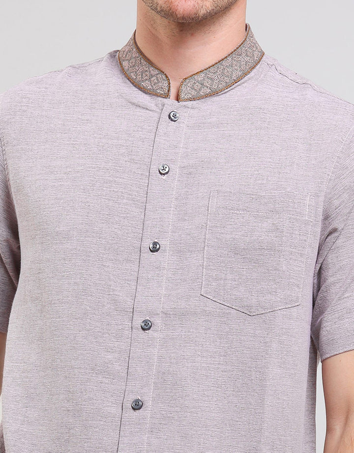 Al Mustika Baju Koko Wolsten Pink Short