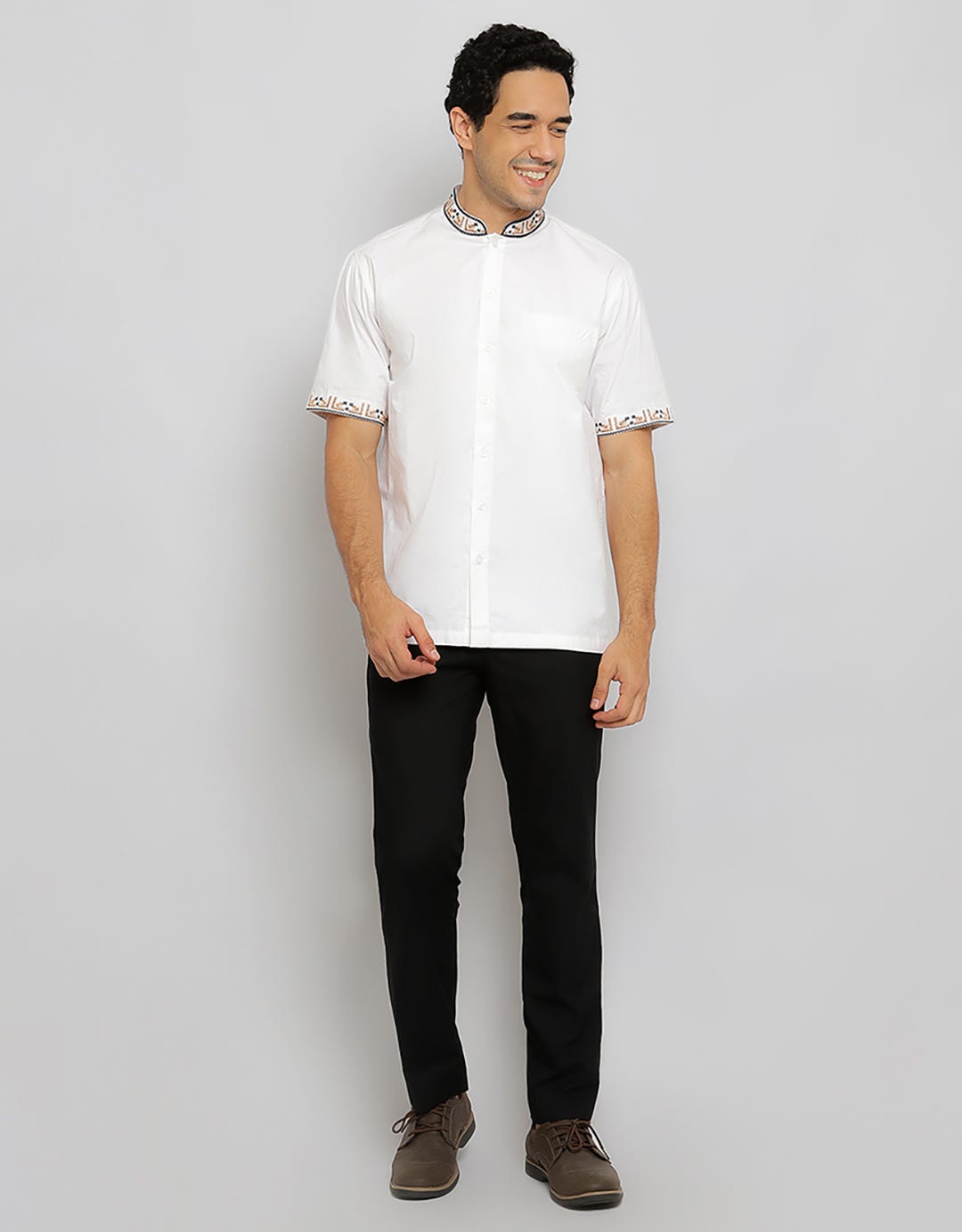 Al Mustika Macaroon Bw Short Koko Shirt