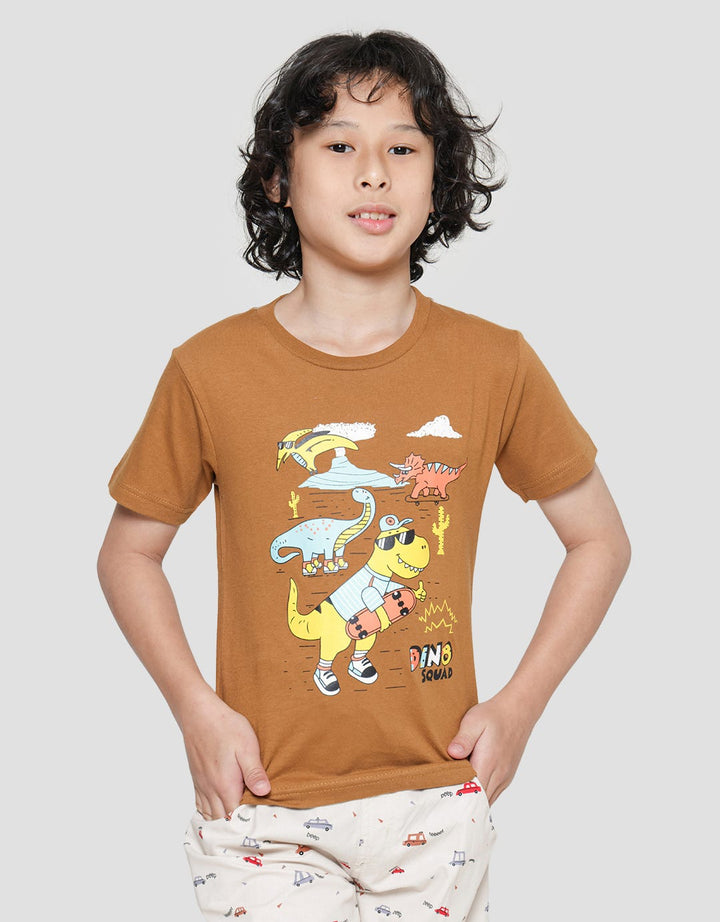 Little M Dino Squad Kaos Lengan Pendek Anak Laki-Laki