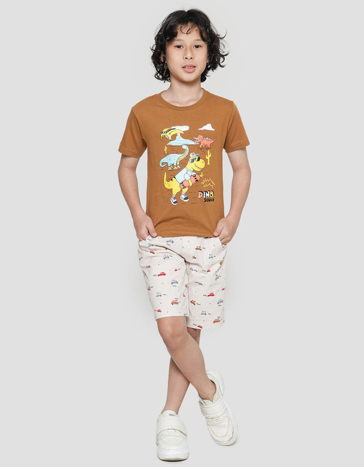 Little M Dino Squad Kaos Lengan Pendek Anak Laki-Laki