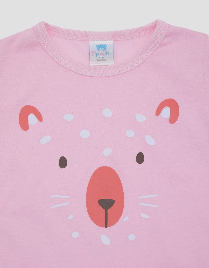 Pipiniko Cheetah Print Kaus Bayi Perempuan