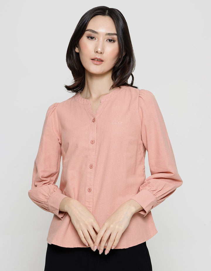 Exit Venaya Blouse Lengan Panjang Wanita Plain