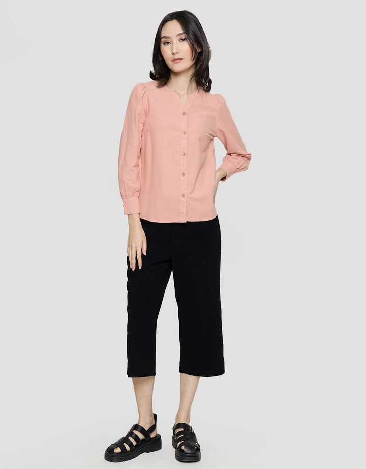 Exit Venaya Blouse Lengan Panjang Wanita Plain