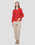 Exit Shawty Blouse Wanita Print Square