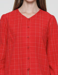 Exit Shawty Blouse Wanita Print Square