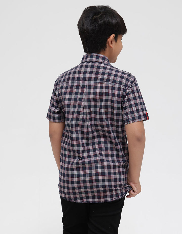 Cardinal Kids Boy Plaid Short Sleeve Shirt