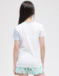 Aero Short Sleeve T-Shirt Print Tye Dye Cat Smile