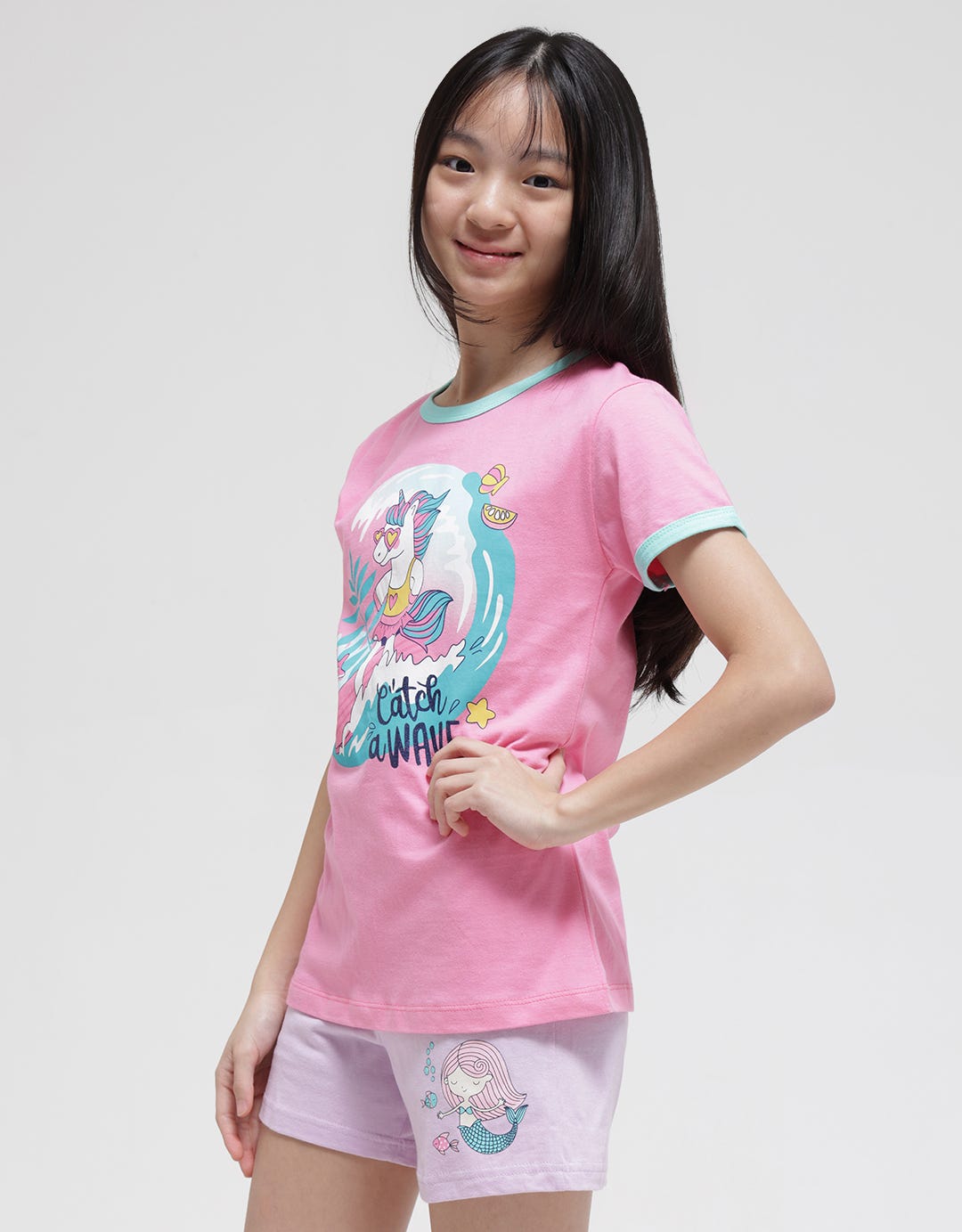 Aero Ringer Unicorn Girls T-Shirt
