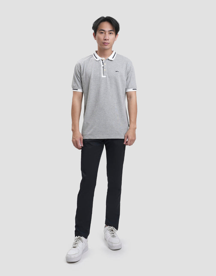 Cardinal Jeans Neck Stripe Kaos Polo Pria