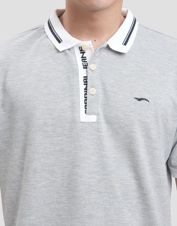 Cardinal Jeans Neck Stripe Kaos Polo Pria