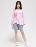 Aero Long Sleeve T-Shirt Print Unicorn Pink Flower