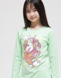 Aero Long Sleeve T-Shirt Unicorn Flower Cloud-Shirt