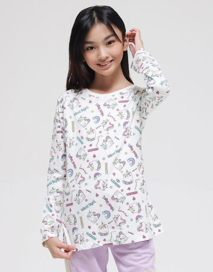 Aero Long Sleeve T-Shirt Unicorn Cat Rainbow