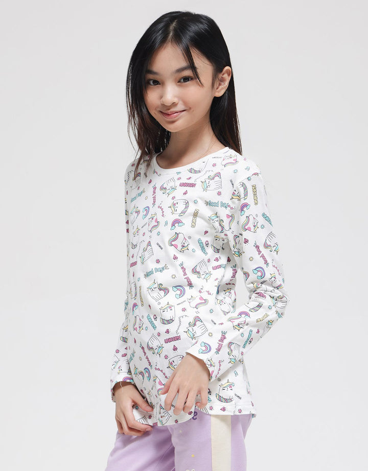 Aero Long Sleeve T-Shirt Unicorn Cat Rainbow