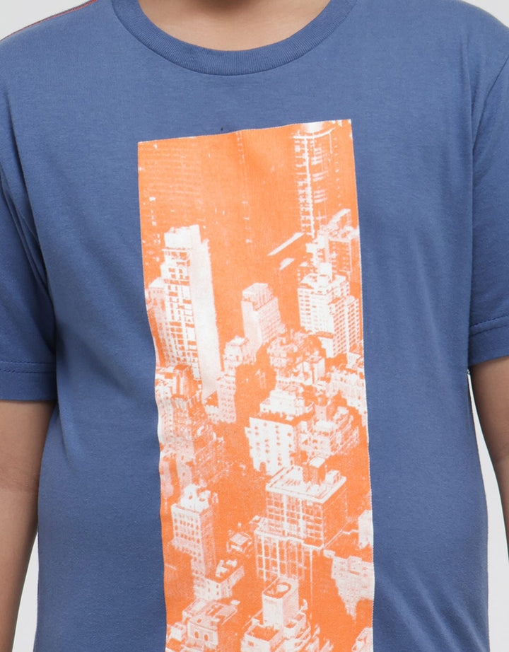 Nevada Blurry City Kaos Anak Laki-laki