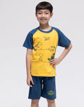 Little M Top-Bottom Set Raglan Dino Camo