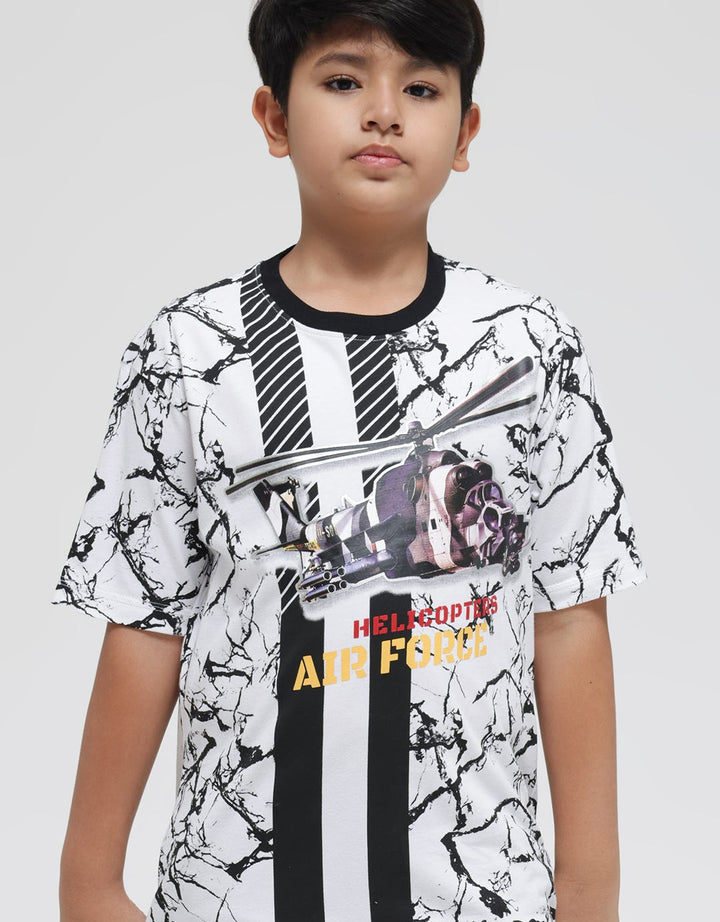 Aero Short Sleeve T-Shirt Print Heli Air Force
