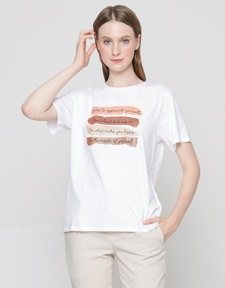 Nevada Wording Appreciate Kaos Lengan Pendek Wanita