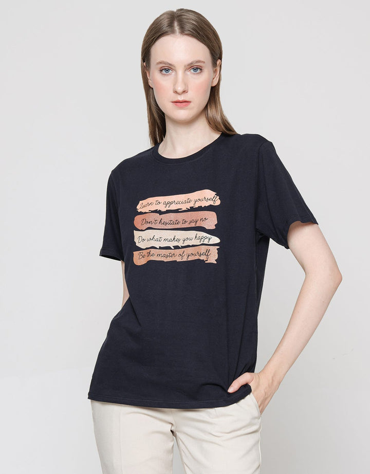 Nevada Wording Appreciate Kaos Lengan Pendek Wanita
