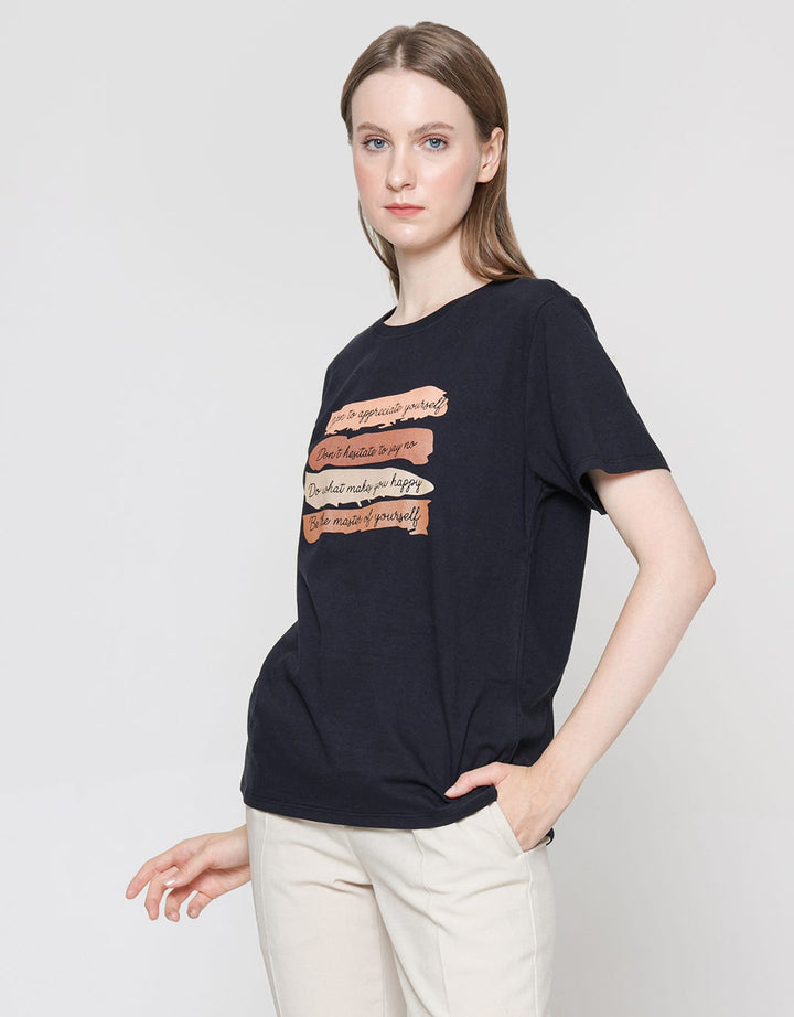 Nevada Wording Appreciate Kaos Lengan Pendek Wanita