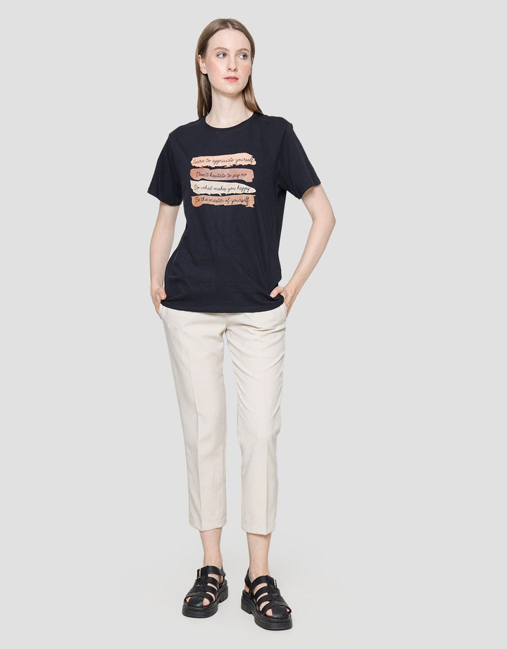 Nevada Wording Appreciate Kaos Lengan Pendek Wanita
