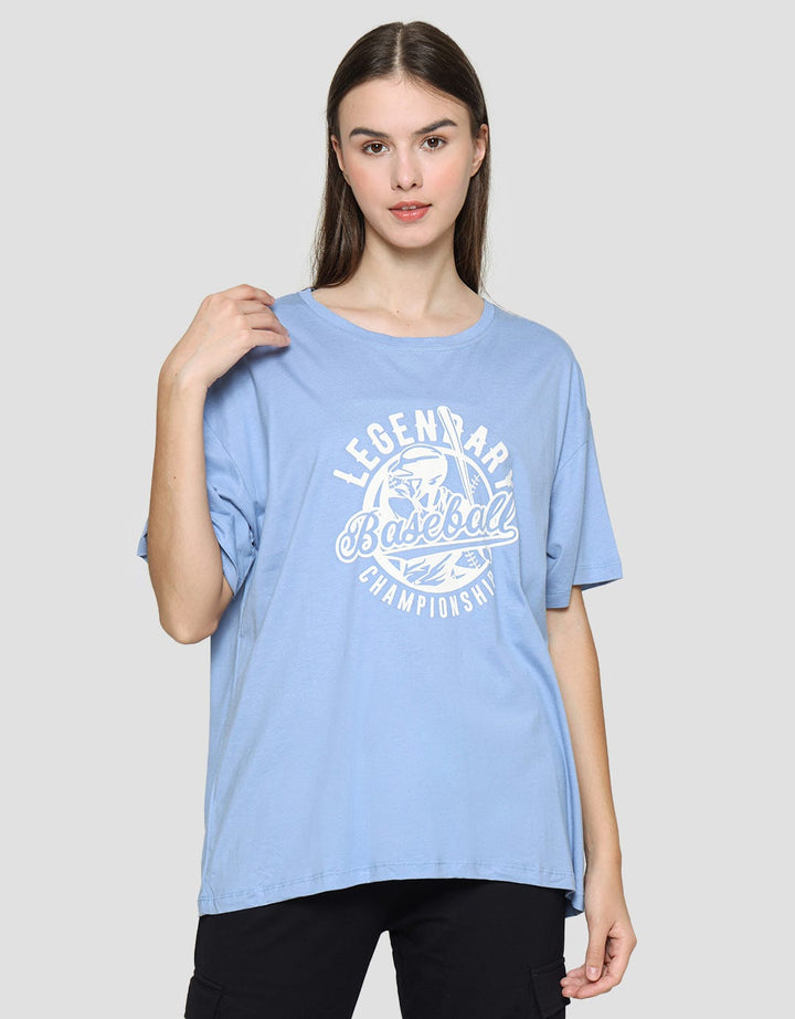 Nevada Baseball Legendary Kaos Lengan Pendek Wanita