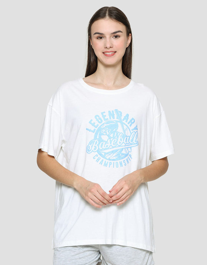 Nevada Baseball Legendary Kaos Lengan Pendek Wanita