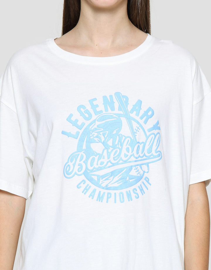 Nevada Baseball Legendary Kaos Lengan Pendek Wanita