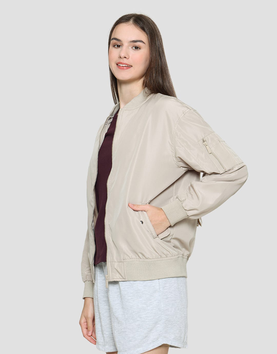Nevada Women's Solid Bomber Jacket