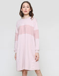 Nevada Midi Dress Waffle Lengan Panjang Wanita