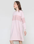 Nevada Midi Dress Waffle Lengan Panjang Wanita